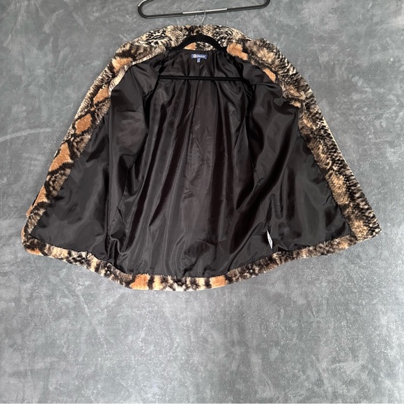 Democracy Faux Fur Brown & Black Python Snakeskin Snake Y2K Glam Animal Small - Picture 4 of 9